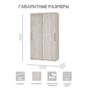 Шкаф-купе ШКК-11 (ясень белый) в Талице - talica.ok-mebel.com | фото 7