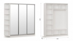 Шкаф-купе Тетрис 180/240 (ЗЗЗ) Белый жемчуг в Талице - talica.ok-mebel.com | фото