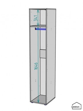 Шкаф Linnea MHR-1 2050х400х510 (ДВ-М 11.1.25) в Талице - talica.ok-mebel.com | фото 3