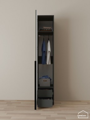 Шкаф Linnea MHR-1-3 2050х400х510 (Графит-М 11.1.25) в Талице - talica.ok-mebel.com | фото 6