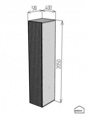 Шкаф Linnea MHR-1PO 2050х400х510 (Белый-М 11.1.1) в Талице - talica.ok-mebel.com | фото 2