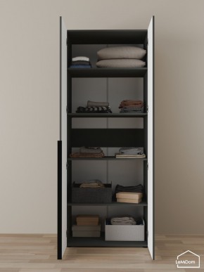 Шкаф Linnea MHR-2-2 2050х800х510 (Графит-М 11.1.25) в Талице - talica.ok-mebel.com | фото 4