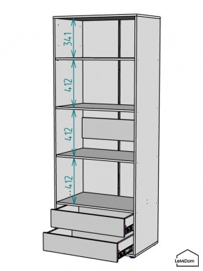 Шкаф Linnea MHR-2-4 2050х800х510 (ДВ-М 11.1.25) в Талице - talica.ok-mebel.com | фото 3