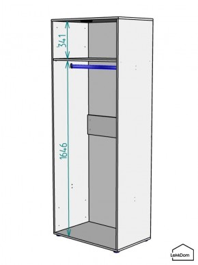 Шкаф Linnea MHR-2PO 2050х800х510 (Белый-М 11.1.1) в Талице - talica.ok-mebel.com | фото 3