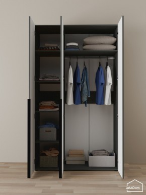 Шкаф Linnea MHR-3-1 2050х1200х510 (Графит-М 11.1.25) в Талице - talica.ok-mebel.com | фото 4