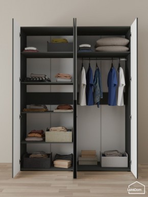 Шкаф Linnea MHR-4-1 2050х1600х510 (Графит-М 11.1.25) в Талице - talica.ok-mebel.com | фото 4