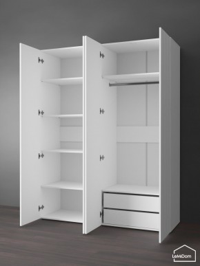 Шкаф Linnea MHR-4PO-2 2050х1600х510 (Белый-М 11.1.1) в Талице - talica.ok-mebel.com | фото 5