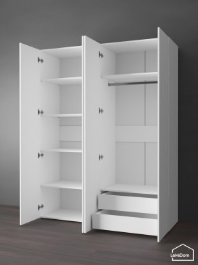 Шкаф Linnea MHR-4PO-2 2050х1600х510 (Белый-М 11.1.1) в Талице - talica.ok-mebel.com | фото 6