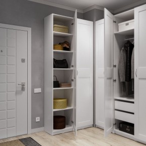 Шкаф МАКС однодверный узкий, цвет белый в Талице - talica.ok-mebel.com | фото 4