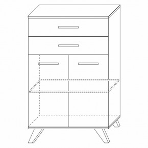 Шкаф низкий Вега Скандинавия в Талице - talica.ok-mebel.com | фото 7