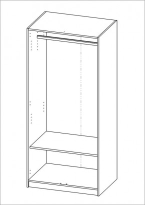 Шкаф ОРИОН двухдверный, цвет Дуб Венге в Талице - talica.ok-mebel.com | фото 2