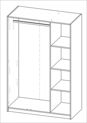 Шкаф ОРИОН трехдверный, цвет Дуб Венге в Талице - talica.ok-mebel.com | фото 3