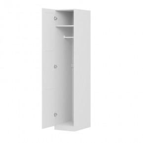 Шкаф ПЕГАС однодверный с рамочным фасадом, цвет белый в Талице - talica.ok-mebel.com | фото 2