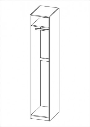 Шкаф ПЕГАС однодверный, цвет белый в Талице - talica.ok-mebel.com | фото 3