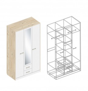 Шкаф "Милана" 3-х створчатый с 2 ящиками по центру в Талице - talica.ok-mebel.com | фото 3
