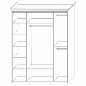 Шкаф распашной четырехдверный с зеркалами Неаполь в Талице - talica.ok-mebel.com | фото 8