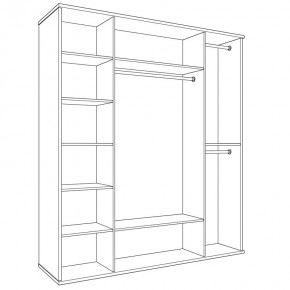 Шкаф распашной четырехдверный с зеркалами Парма Нео в Талице - talica.ok-mebel.com | фото 10