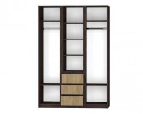 Шкаф распашной Флоренция (Венге/Дуб Крафт Золотой) в Талице - talica.ok-mebel.com | фото 2