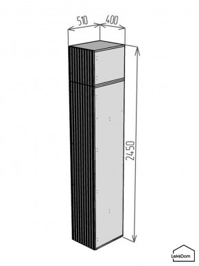Шкаф с антресолью Linnea MHR-1A-2 2450х400х510 (ДВ-М 11.1.25) в Талице - talica.ok-mebel.com | фото 2