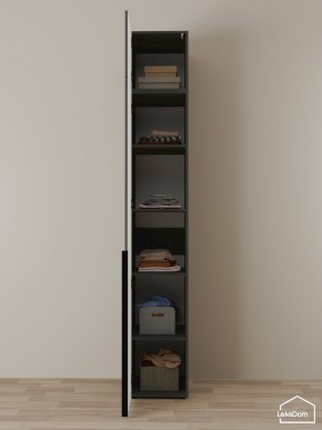 Шкаф с антресолью Linnea MHR-1A-2 2450х400х510 (Графит-М 11.1.25) в Талице - talica.ok-mebel.com | фото 4