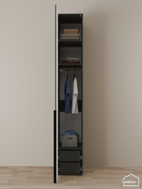 Шкаф с антресолью Linnea MHR-1A-3 2450х400х510 (Графит-М 11.1.25) в Талице - talica.ok-mebel.com | фото 6