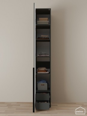 Шкаф с антресолью Linnea MHR-1A-4 2450х400х510 (Графит-М 11.1.25) в Талице - talica.ok-mebel.com | фото 4