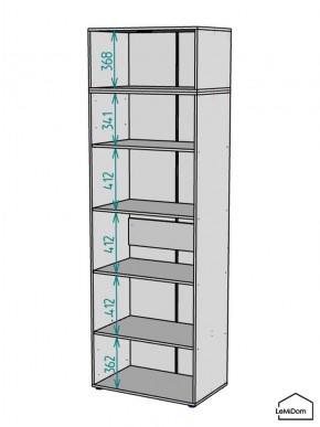 Шкаф с антресолью Linnea MHR-2A-2 2450х800х510 (ДВ-М 11.1.25) в Талице - talica.ok-mebel.com | фото 3