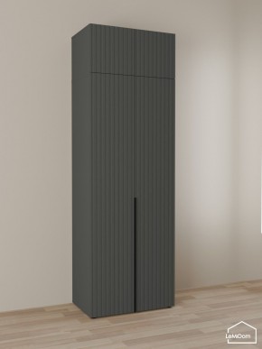 Шкаф с антресолью Linnea MHR-2A-2 2450х800х510 (Графит-М 11.1.25) в Талице - talica.ok-mebel.com | фото