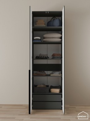 Шкаф с антресолью Linnea MHR-2A-3 2450х800х510 (Графит-М 11.1.25) в Талице - talica.ok-mebel.com | фото 5