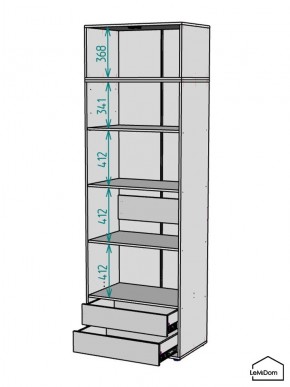 Шкаф с антресолью Linnea MHR-2A-4 2450х800х510 (ДВ-М 11.1.25) в Талице - talica.ok-mebel.com | фото 3