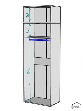 Шкаф с антресолью Linnea MHR-2POA-1 2450х800х510 (Белый-М 11.1.1) в Талице - talica.ok-mebel.com | фото 3