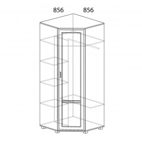 Шкаф угловой №243 Белла в Талице - talica.ok-mebel.com | фото 2