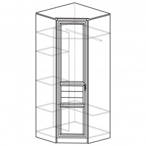 Шкаф угловой 50 Лира Нортон светлый (угол 854х854) в Талице - talica.ok-mebel.com | фото 2