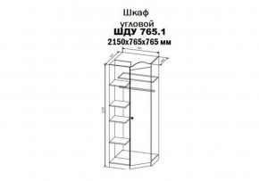 KI-KI ШДУ765.1 Шкаф угловой (белый/белое дерево) в Талице - talica.ok-mebel.com | фото 2