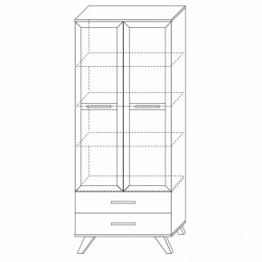 Шкаф-витрина 800 Вега Скандинавия в Талице - talica.ok-mebel.com | фото 6