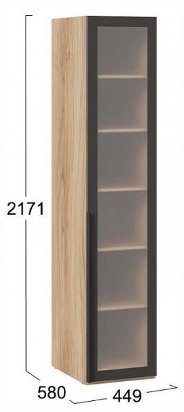 Шкаф-витрина Порто СМ-393.07.008 в Талице - talica.ok-mebel.com | фото 3