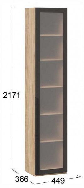 Шкаф-витрина Порто СМ-393.07.213 в Талице - talica.ok-mebel.com | фото 4