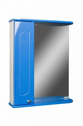 Шкаф-зеркало Радуга Синий металлик 55 левый АЙСБЕРГ (DA1129HZR) в Талице - talica.ok-mebel.com | фото