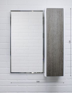 Шкаф-зеркало Uno 60 Дуб серый левый/правый Домино (DU1503HZ) в Талице - talica.ok-mebel.com | фото 7