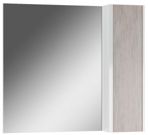 Шкаф-зеркало Uno 80 Дуб серый левый/правый Домино (DU1504HZ) в Талице - talica.ok-mebel.com | фото 1
