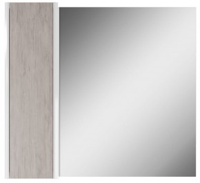 Шкаф-зеркало Uno 80 Дуб серый левый/правый Домино (DU1504HZ) в Талице - talica.ok-mebel.com | фото 2