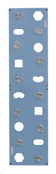 Скалодром пристенный (500*2000) стандарт ЭЛЬБРУС Pastel с отверстиями (10 шт. серых зацепов) цв.голубой в Талице - talica.ok-mebel.com | фото 1