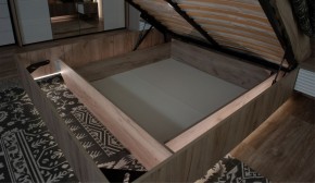Спальня Джулия Кровать 160 МИ с подъемным механизмом Дуб крафт серый в Талице - talica.ok-mebel.com | фото 3