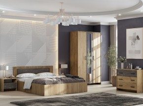 Спальный гарнитур МСП-1 (Дуб золотой/Камень темный) 1600 в Талице - talica.ok-mebel.com | фото