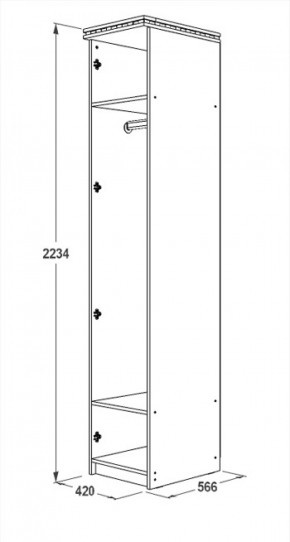 Спальный гарнитур Ольга-13 (модульный) в Талице - talica.ok-mebel.com | фото 23