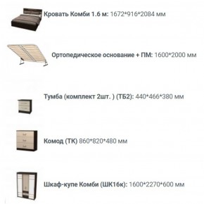 Спальный гарнитур Юнона (вариант-1) в Талице - talica.ok-mebel.com | фото 3