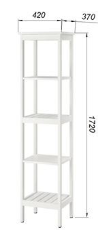 Стеллаж 420 Кантри, массив сосны, цвет белый в Талице - talica.ok-mebel.com | фото 3