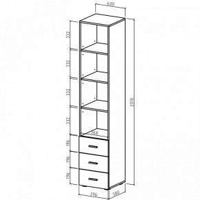 Стеллаж комбинированный Мартин-2 в Талице - talica.ok-mebel.com | фото 3