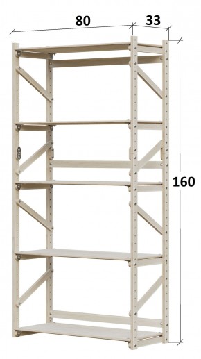 Стеллаж Конструктор Арт.С1600-1 в Талице - talica.ok-mebel.com | фото 2