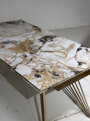 Стол ACERRA NEW 160 GLOSS GRAND JADE SOLID CERAMIC/ каркас цвета шампань, ®DISAUR в Талице - talica.ok-mebel.com | фото 5